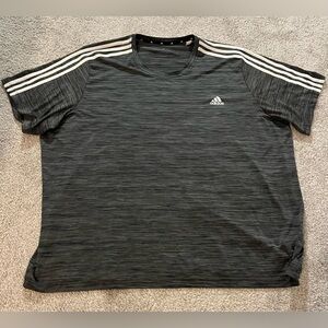 Adidas 3 Stripe Big Man Poly Aeroready Primegreen work out gym Tee T shirt 3XL